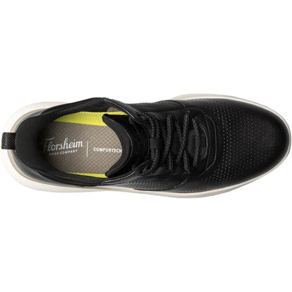 Florsheim Fleet Black Perf Toe Elastic Lace Men's Sneaker