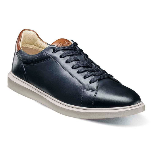 Florsheim Social Navy Smooth Leather Lace to Toe Casual Sneaker (USA Men Size)