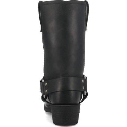 Dingo Molly Black Leather Snoot Toe Western Fashion Harness Boot(US Women Size)