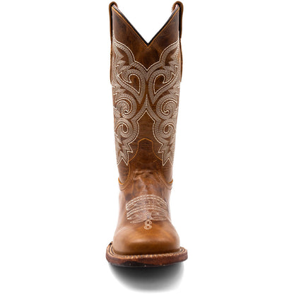 Ferrini Women's Mae Brown Square Toe Western Boot