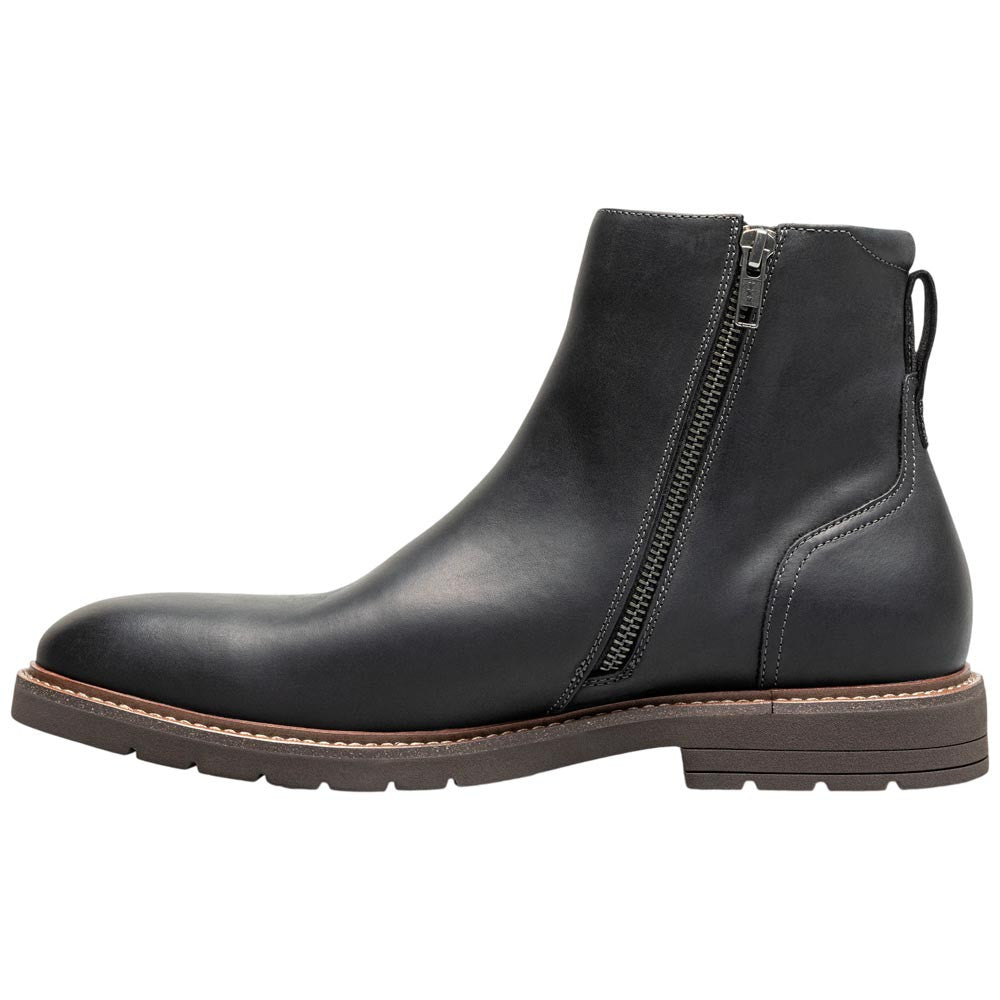 Florsheim Redford Black Crazy Horse Men's Plain Toe Side Zip Boot