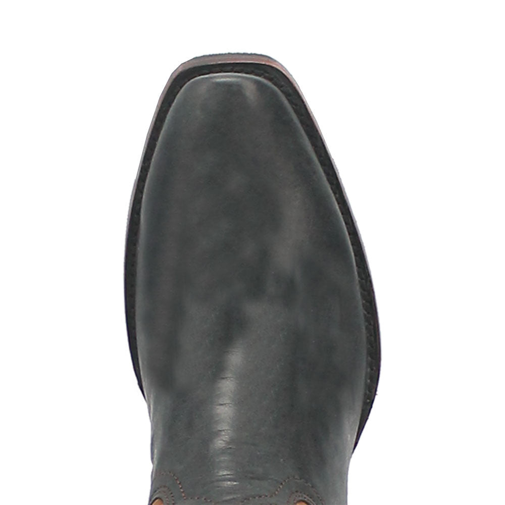 Dingo True Grit Black/Tan Leather Snoot Toe Western Cowboy Boots (USA Men Size)