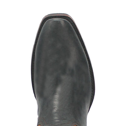 Dingo True Grit Black/Tan Leather Snoot Toe Western Cowboy Boots (USA Men Size)