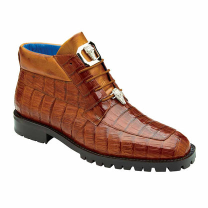 Belvedere Men's Gallardo Antique Sport Caiman Crocodile Skin Boots