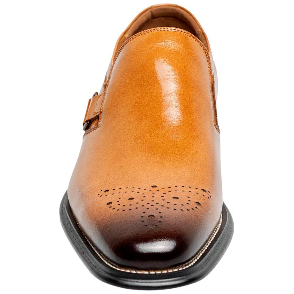 Stacy Adams Alistair Plain Toe Ornament Slip-On - Tan
