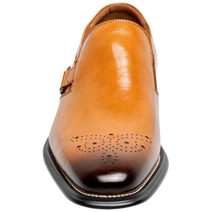 Stacy Adams Alistair Plain Toe Ornament Slip-On - Tan