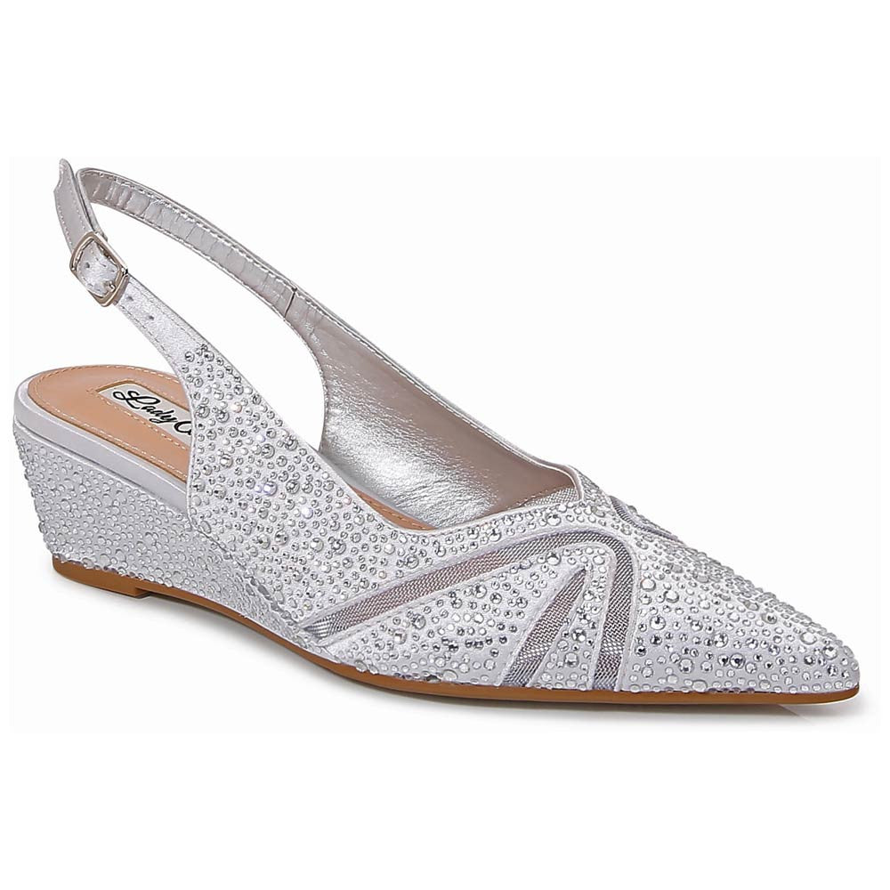 Lady Couture Daniela 2" Wedge Pump in Silver