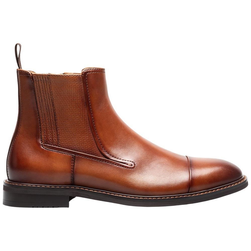 Stacy Adams Berkshire Cap Toe Side Zip Boot - Brandy