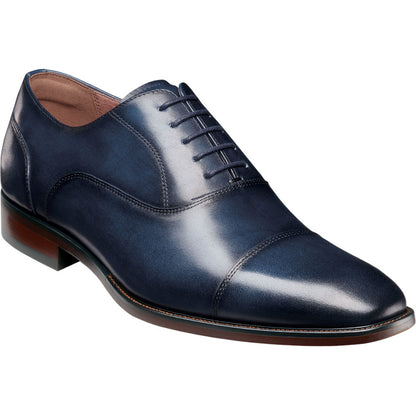 Florsheim Sorrento Navy Smooth Leather Cap Toe Balmoral Oxford