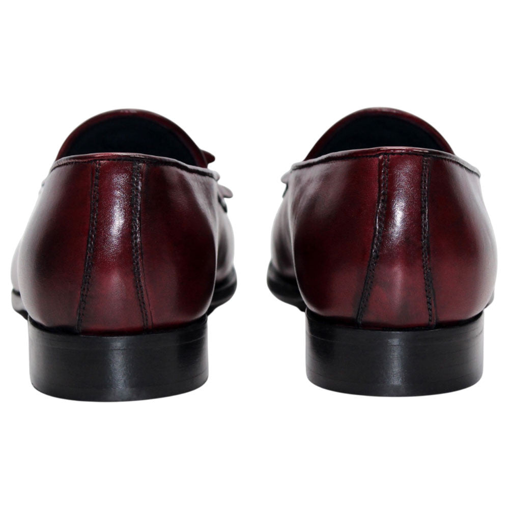 Duca Adam Wine Men's Italian Leather Dress Shoes