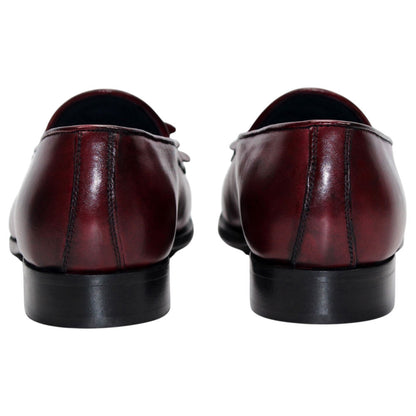 Duca Adam Wine Men's Italian Leather Dress Shoes
