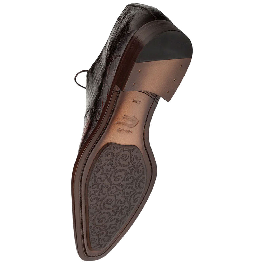 Mezlan of Spain Westside Two-Tone Genuine Crocodile Skin Oxford Dress Shoes in Sport/Brown