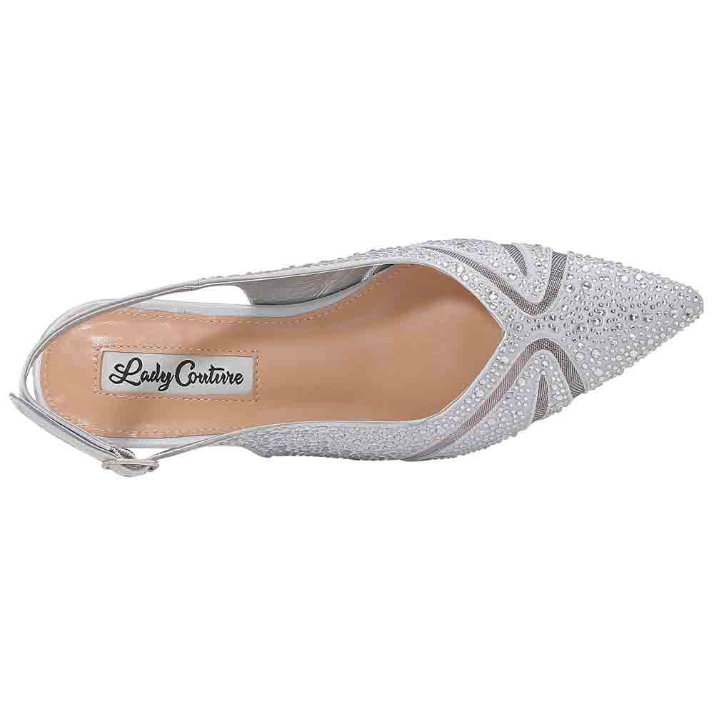 Lady Couture Daniela 2" Wedge Pump in Silver