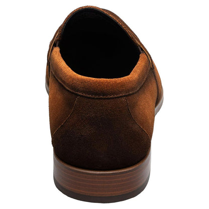 Stacy Adams Burke Copper Men’s Moc Toe Saddle Slip On Shoes