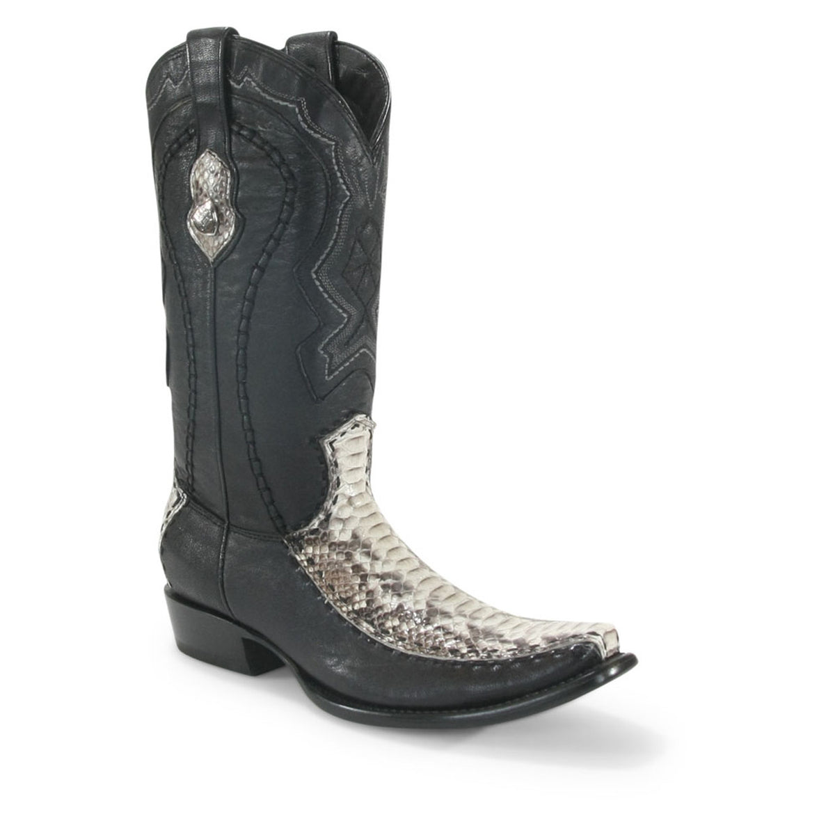 Wild West Natural Python & Deer Dubai Toe Boots