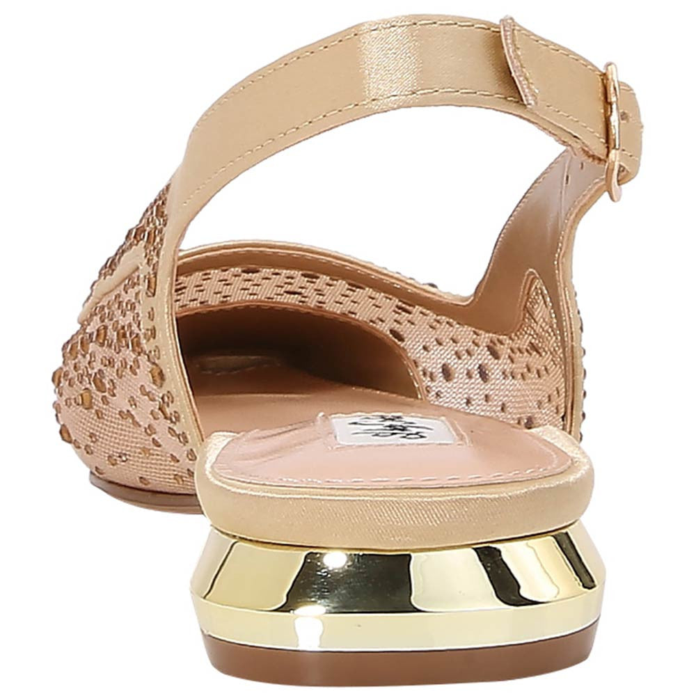 Lady Couture Kara 0.75” Block Heel Flats in Gold