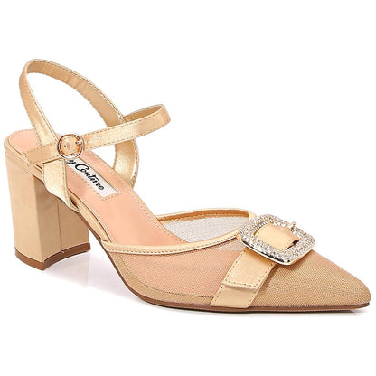 Lady Couture Bianca 3” Heel Pump in Gold