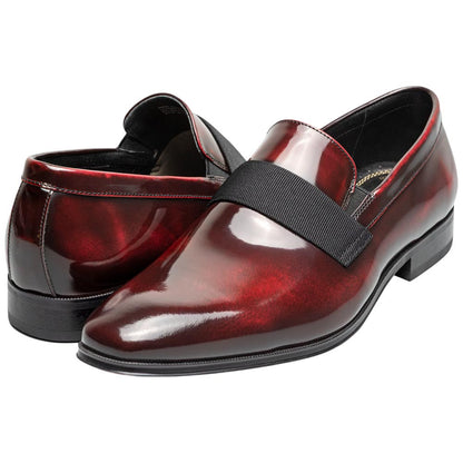 Florsheim Men's Hi Gloss Patent Leather Strap Burgundy Loafer