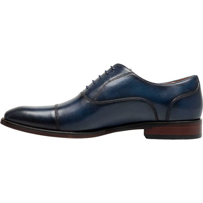 Florsheim Sorrento Navy Smooth Leather Cap Toe Balmoral Oxford