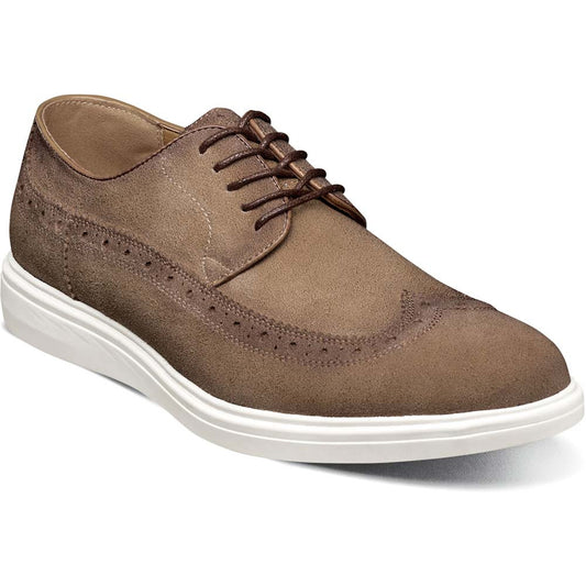 Stacy Adams Trudell Wingtip Lace-Up in Sand