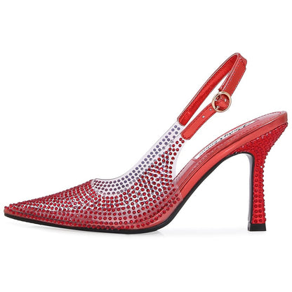 Lady Couture Irene 3.5” High Heel Pumps in Red