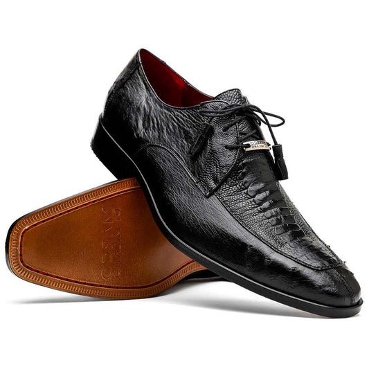 Andretti Black Men’s Genuine Ostrich Leg Dress Derby | Marco Di Milano