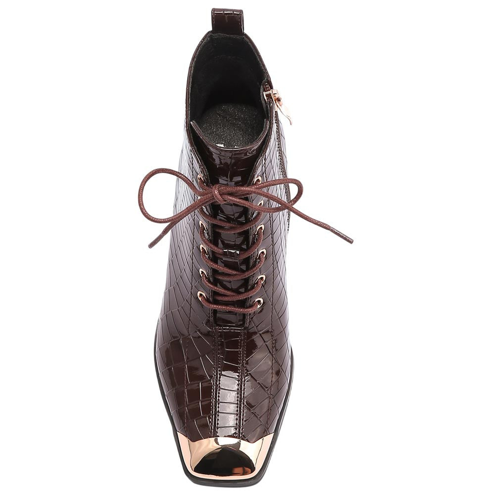 Lady Couture Fantastic Brown Style Forward Ankle Boots