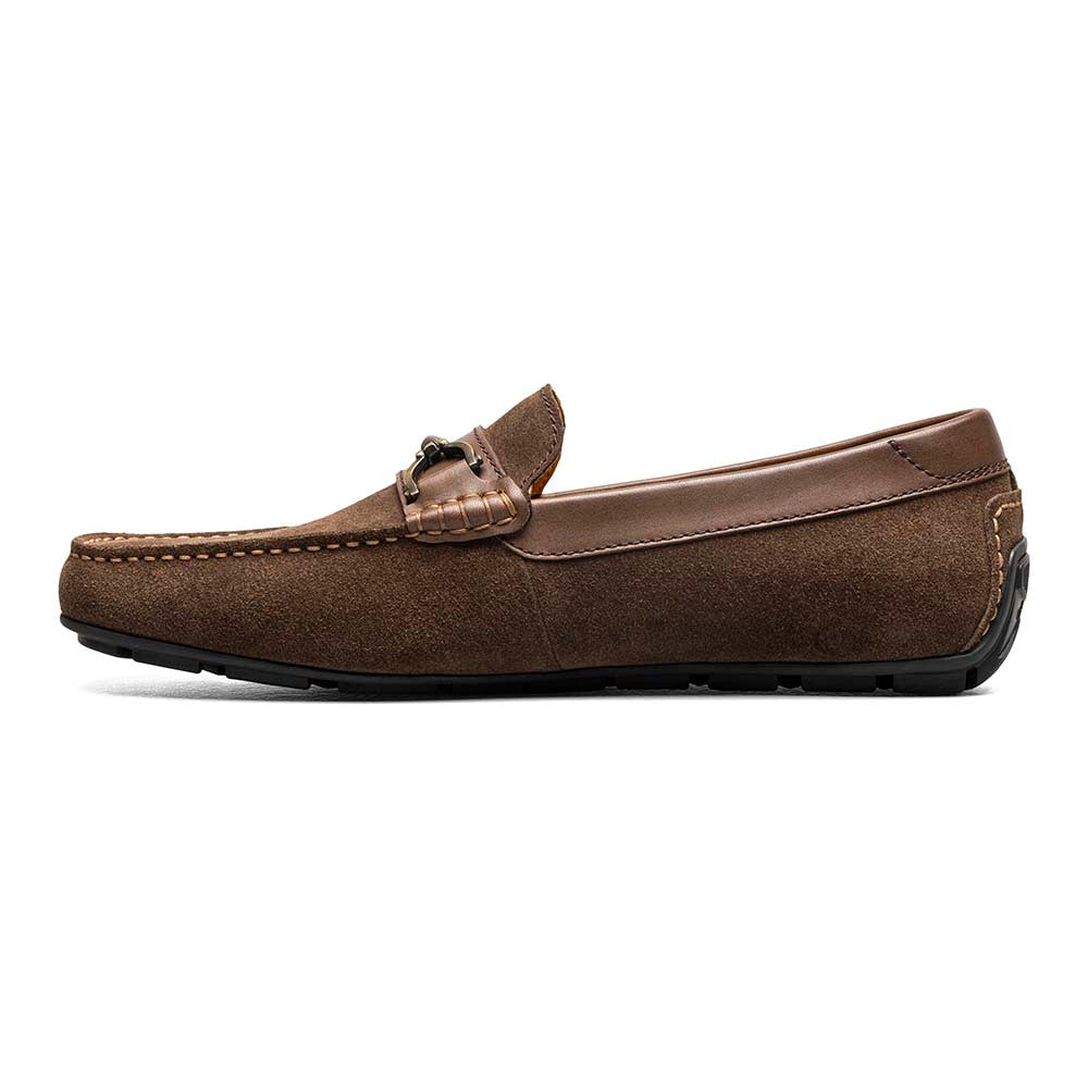 Florsheim Motor Brown CH Suede Leather Moc Toe Bit Driving Shoes (USA Men Size)