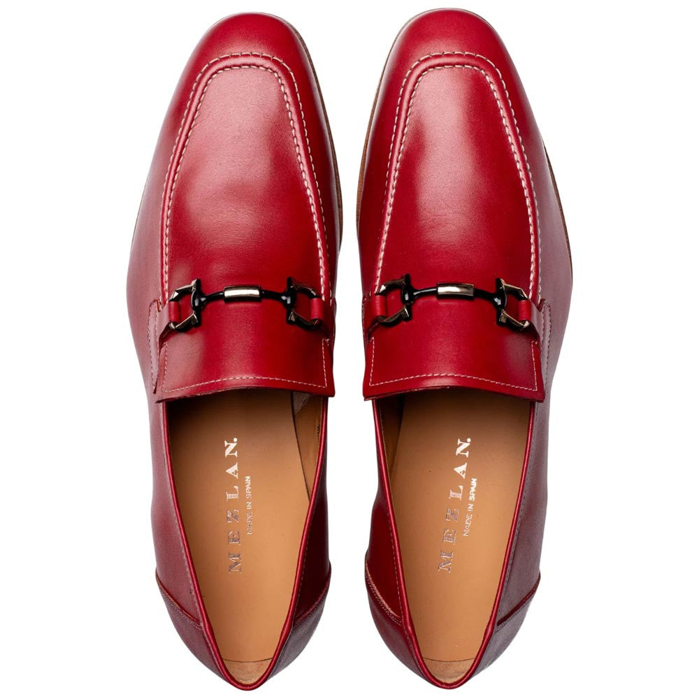 Mezlan Men’s Rios II Flex Red Ornament Calfskin Moc Toe Dress Loafer
