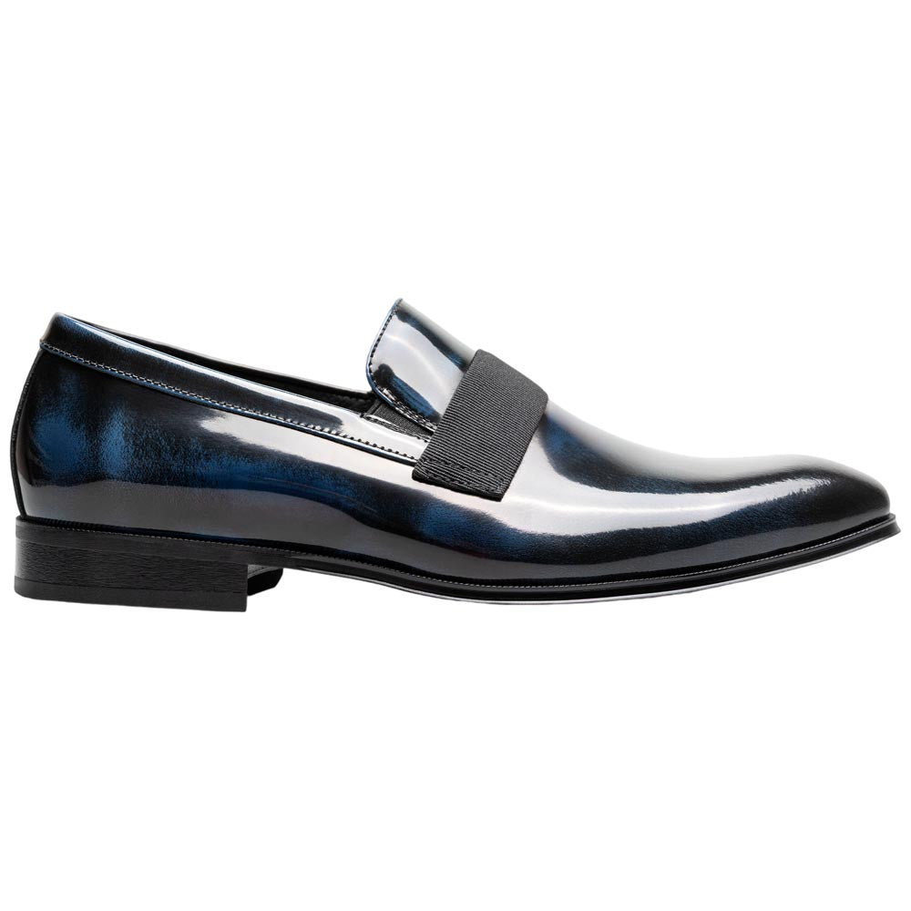 Florsheim Men's High Gloss Patent Leather Strap Navy Loafer