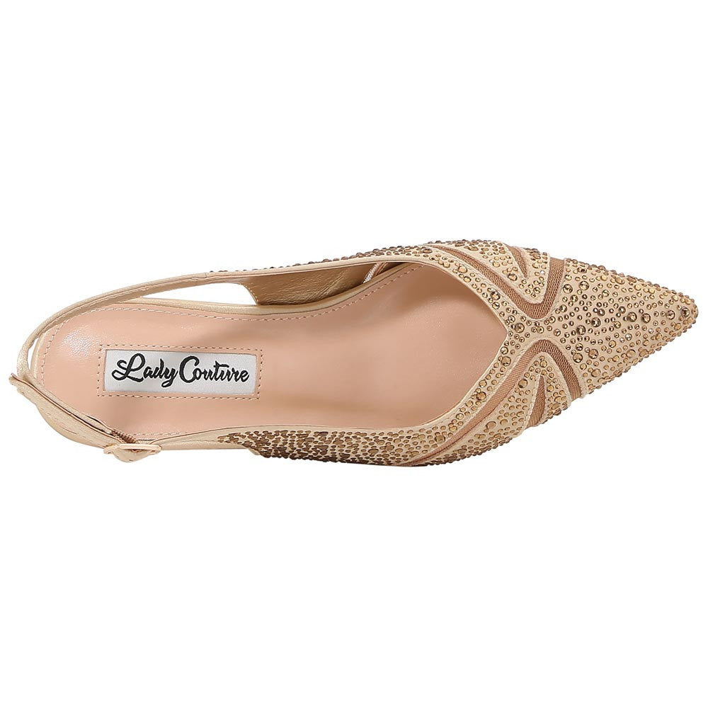 Lady Couture Daniela 2" Wedge Pump in Gold