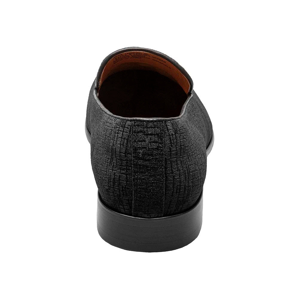 Florsheim Postino Black Velvet Textile Plain Toe Dress Loafer (USA Men Size)