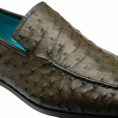 Mezlan Men's Menor Olive Genuine Ostrich Slip-On