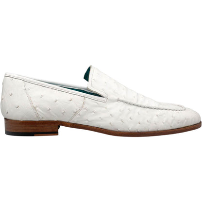 Mezlan Men's Menor White Genuine Ostrich Slip-On