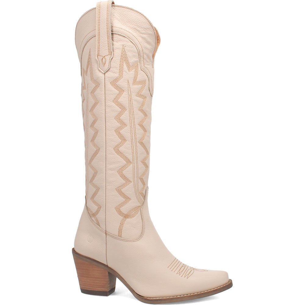 Dingo High Cotton Sand Leather Western Boots for Women