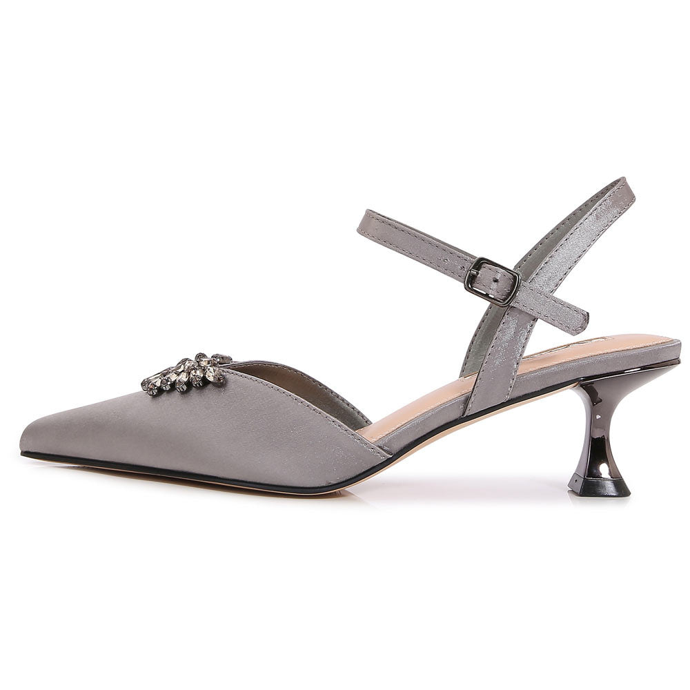 Lady Couture 2" Heel Classy Pump in Pewter