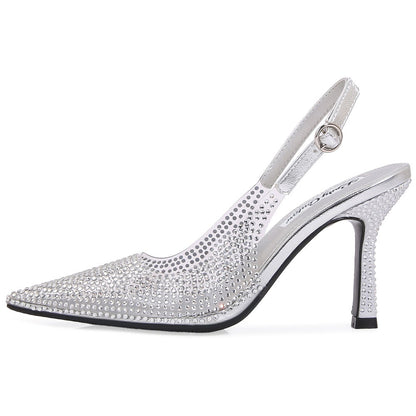 Lady Couture Irene 3.5” High Heel Pumps in Silver