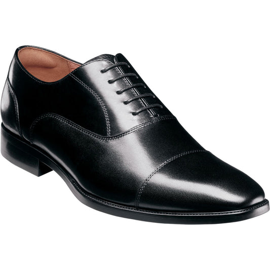Florsheim Sorrento Black Smooth Leather Cap Toe Balmoral Oxford (USA Men Size)