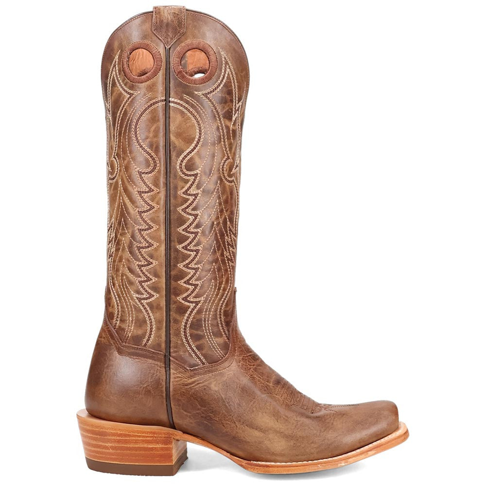 Dan Post Adelaide Camel Leather Cutter Toe Western Cowgirl Boots