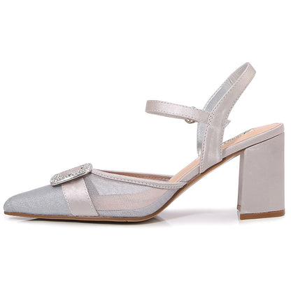 Lady Couture Bianca 3” Heel Pump in Silver