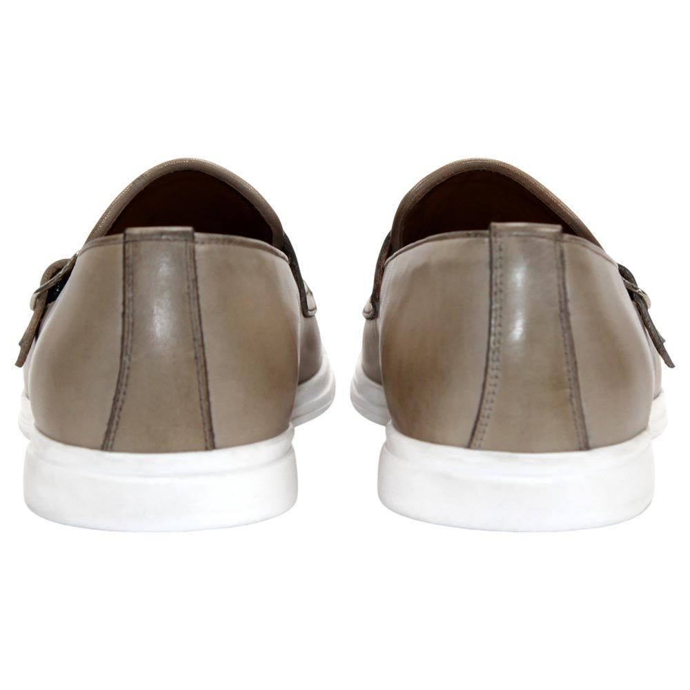 Duca Men's Rimini Beige Italian Calf Leather Slip-On Loafer
