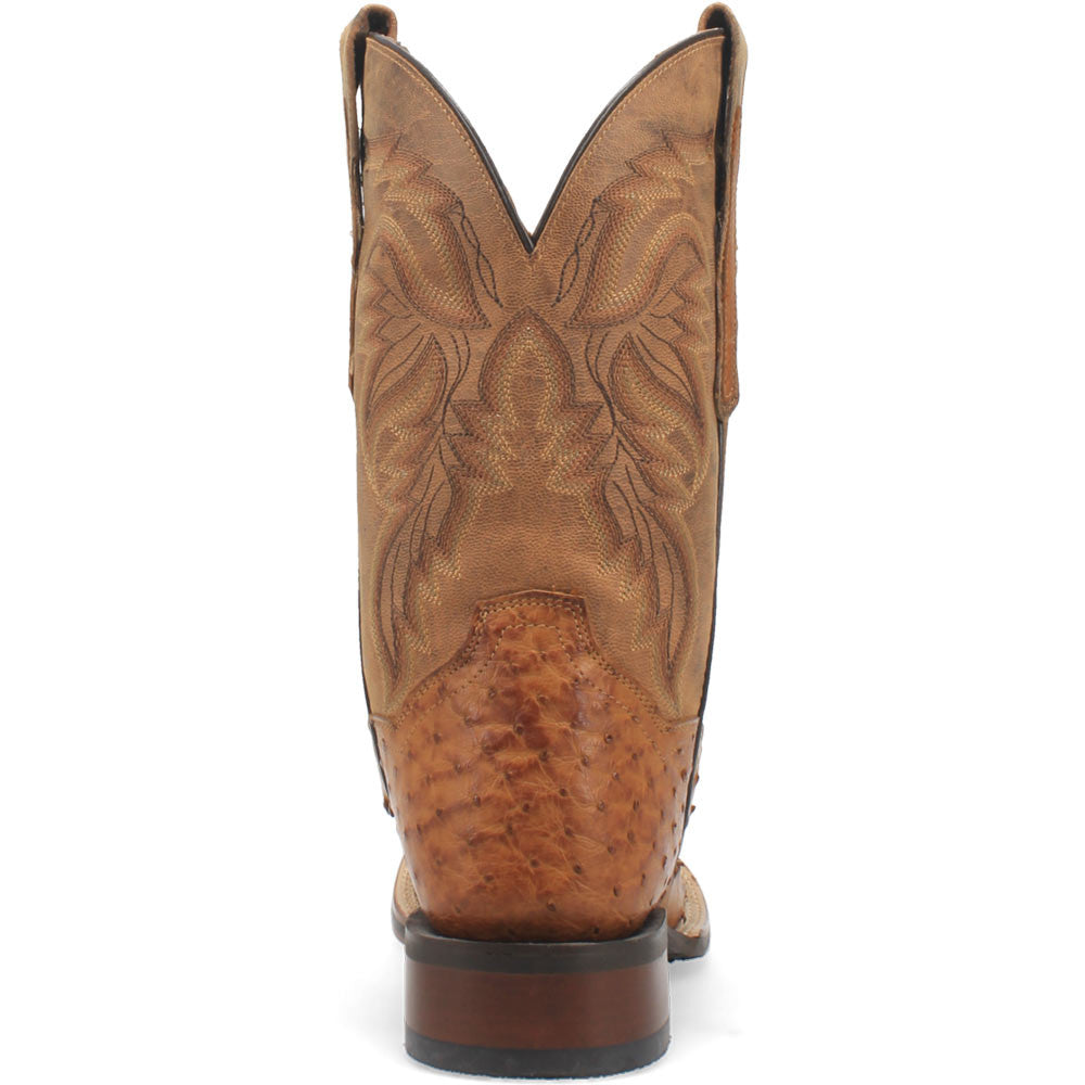 Dan Post Alamosa Tan Genuine Ostrich 11” Broad Square Toe Cowboy Certified Boot