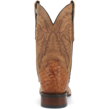 Dan Post Alamosa Tan Genuine Ostrich 11” Broad Square Toe Cowboy Certified Boot