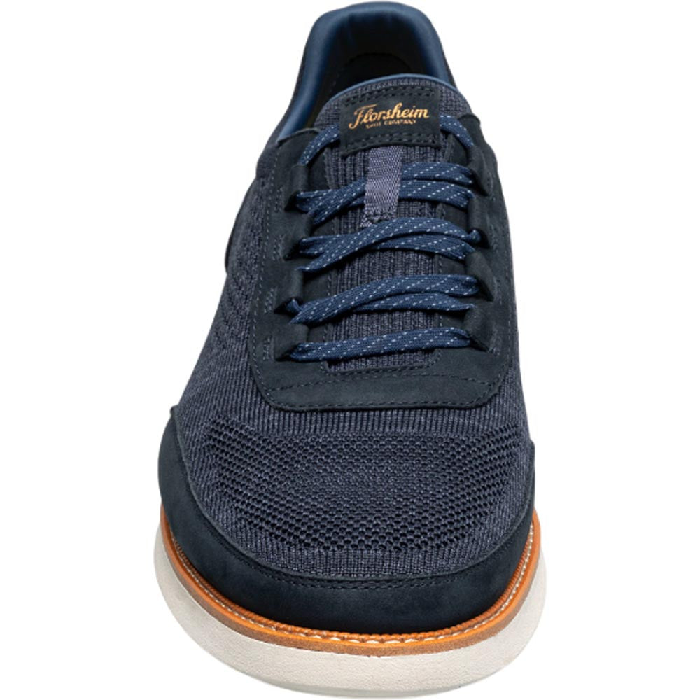 Florsheim Launch Navy Knit Elastic Lace Moc Toe Casual Loafers (USA Men Size)
