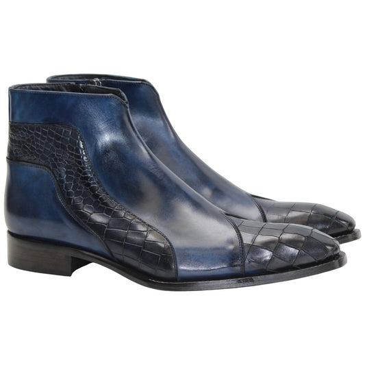 Duca Aprilia Men's Navy Leather Boots
