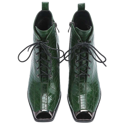 Lady Couture Fantastic Green Style Forward Ankle Boots