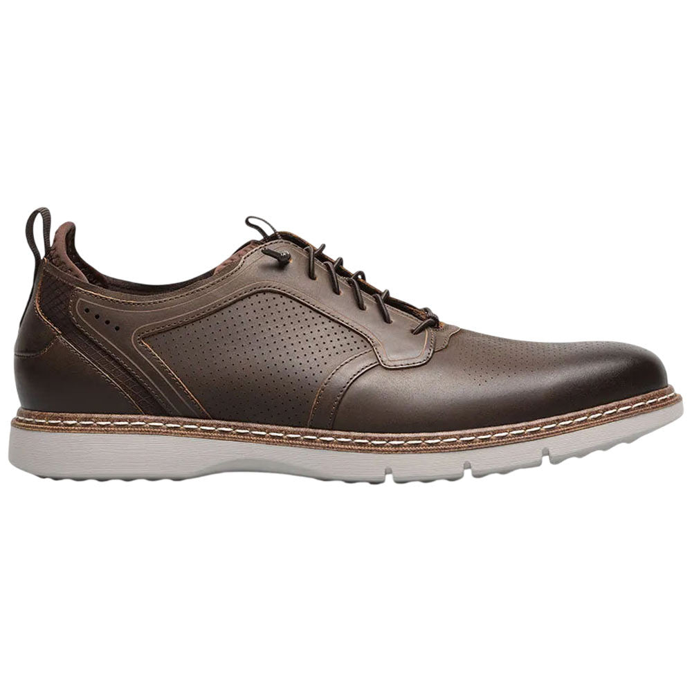 Stacy Adams Sync Plain Toe Elastic Lace Brown Casual Hybrid Shoes for Men