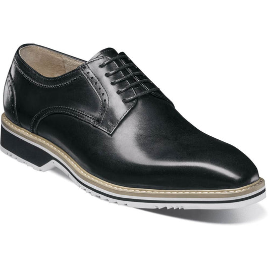 Stacy Adams Barringer Black Smooth Leather Plain Toe Oxford (USA Men Size)