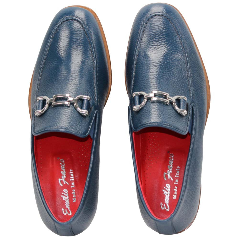 Edgardo Lagoon Italian Deer Skin Leather Loafers | Emilio Franco Dress Loafers for Men