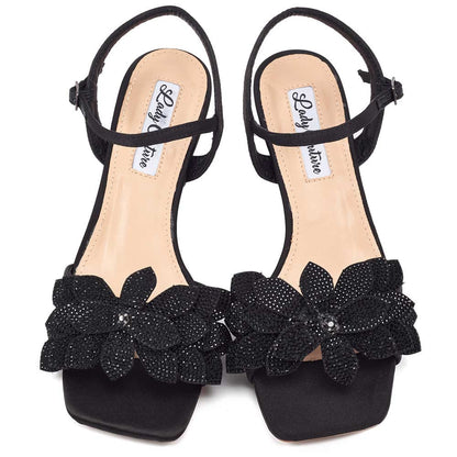 Lady Couture Lori Sandal 2" Heel in Black